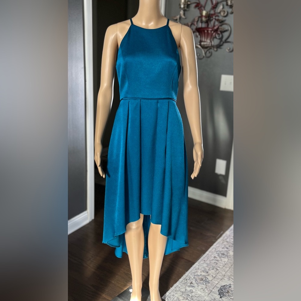 Aiden Mattox Halter High Low Cocktail Dress
